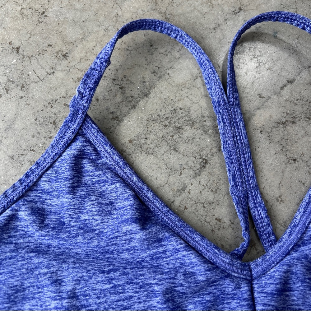 CALIA Heathered Blue Strappy Back Sports Bra Activewear Women’s Medium - Picture 3 of 10